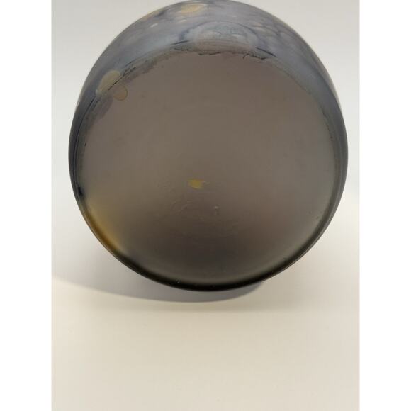 Rueven Nouveau Art Hand Painted Drip Satin Glass Genie Vase 10.75” VTG - Picture 8 of 8